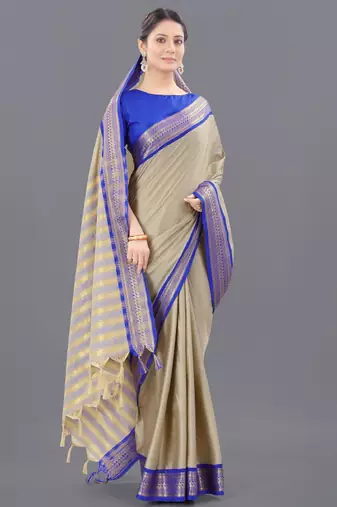 Woven design mysore silk zari saree