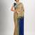 Colourblocked zari cotton saree