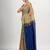 Colourblocked zari cotton saree