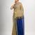 Colourblocked zari cotton saree