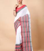 Woven design ethnic motifs khadi cotton saree