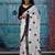 Polka dot printed pure cotton block print saree