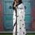 Polka dot printed pure cotton block print saree