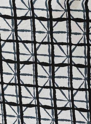 Checked pure cotton block print saree 3