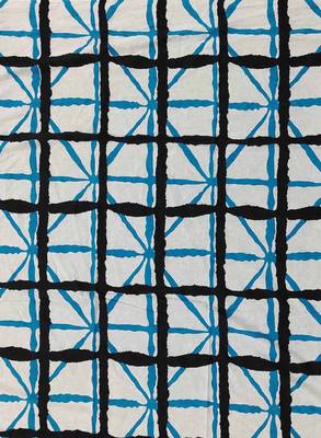 Checked pure cotton designer block print saree 3