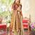 Beige & goldtoned zari banarasi saree