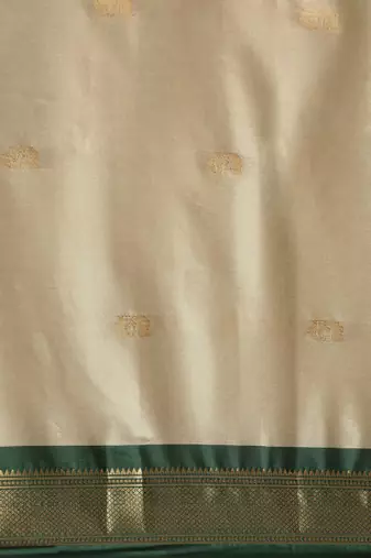 Ethnic motifs woven design zari pure mysore silk saree