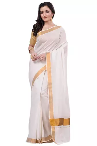 Zari pure cotton khadi saree
