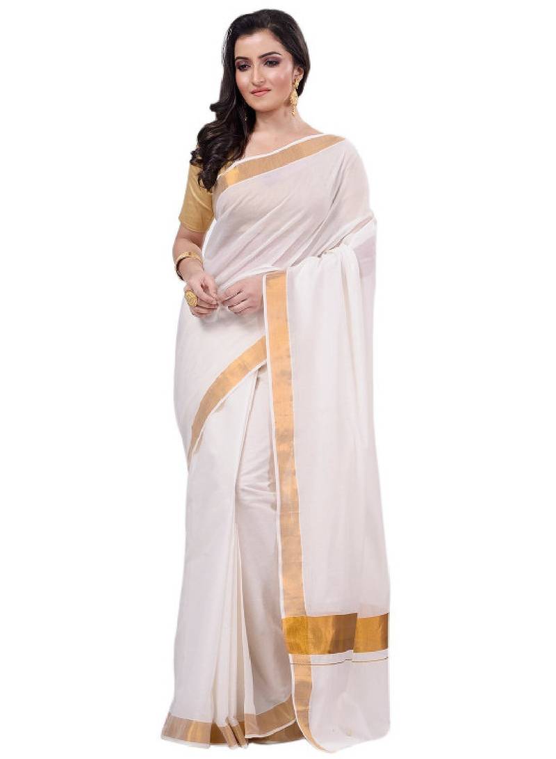 Zari pure cotton khadi saree