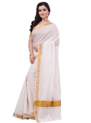 Zari pure cotton khadi saree 2