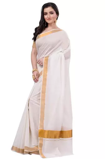 Zari pure cotton khadi saree