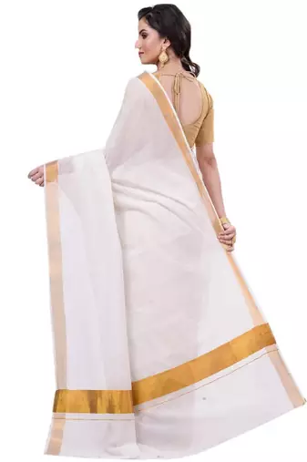Zari pure cotton khadi saree