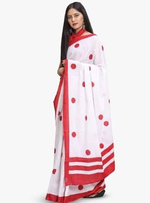 Ethnic motifs pure cotton block print saree 2