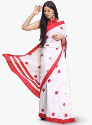Ethnic motifs pure cotton block print saree 3