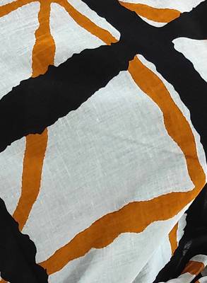 Checked pure cotton block print saree 3