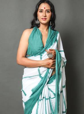 Checked pure cotton saree 4