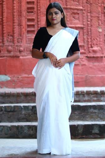Cotton blend festive saree