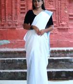 Cotton blend festive saree