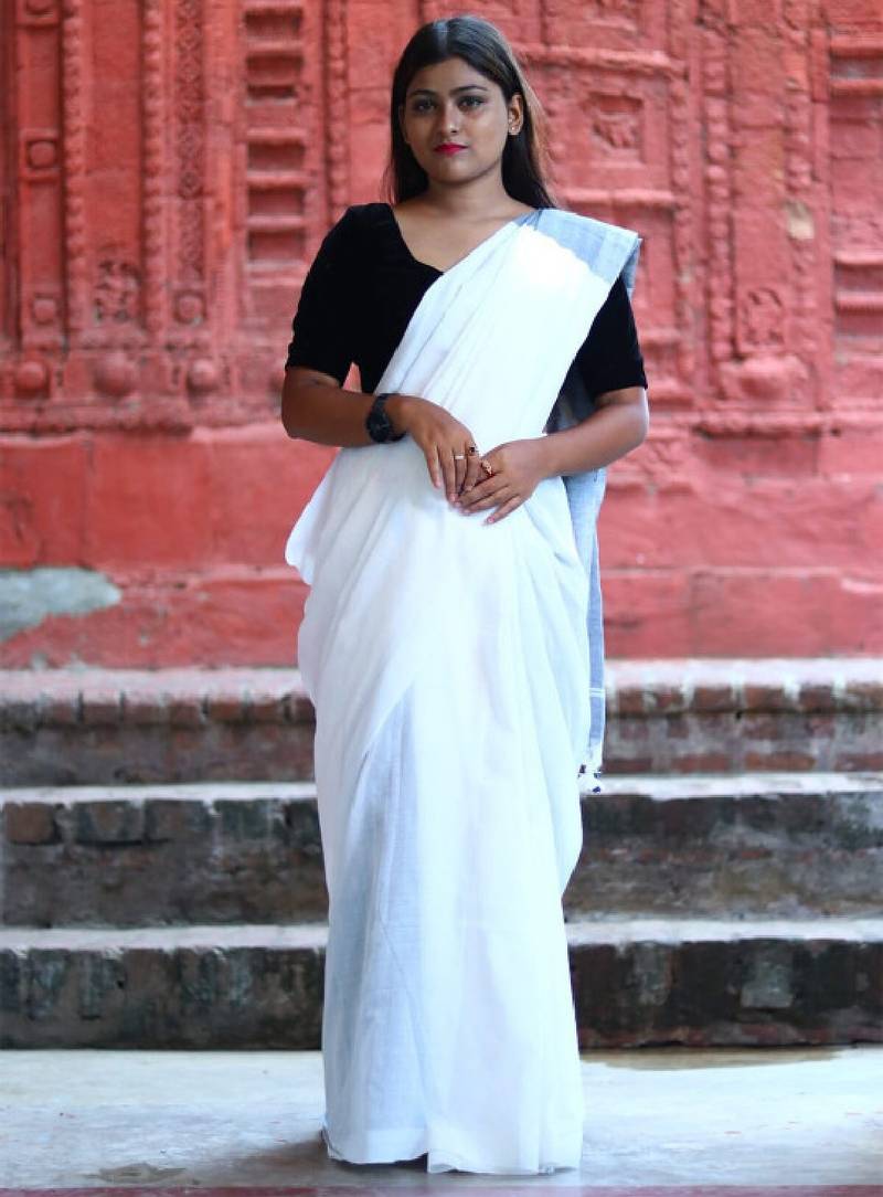 Cotton blend festive saree