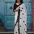 Polka dot block print pure cotton saree