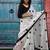 Polka dot block print pure cotton saree