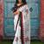 Ethnic motif printed pure cotton ikat saree