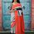 Checked block print saree