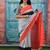 Checked block print saree