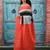 Checked block print saree