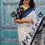 Ethnic motifs pure cotton block print saree