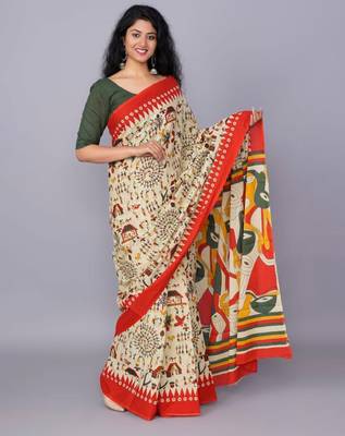 Pure cotton block print saree 2