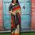 Ethnic motifs pure cotton block print saree