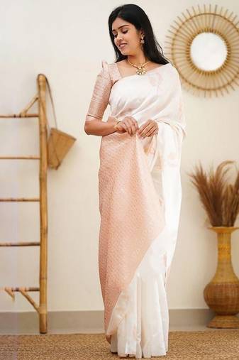 Floral woven design zari designer banarasi saree