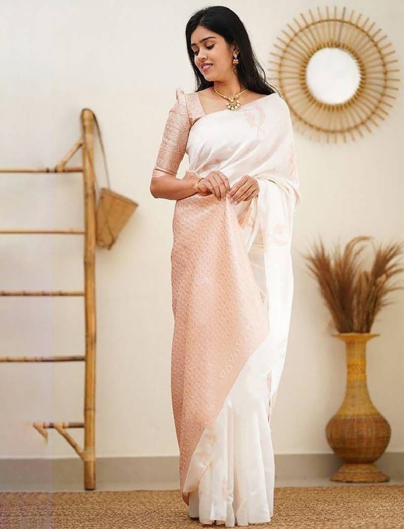 Floral woven design zari designer banarasi saree