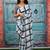 Checked pure cotton block print saree