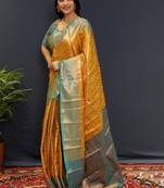 Woven design zari silk kanjeevaram saree