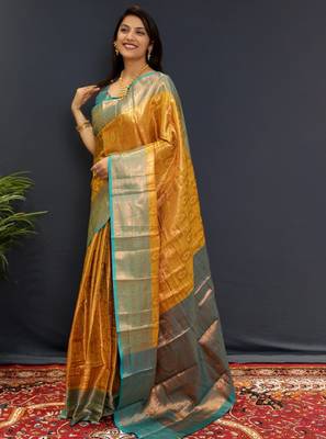 Woven design zari silk kanjeevaram saree 2
