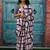 Checked pure cotton block print saree