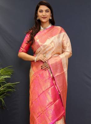 Woven design zari kanjeevaram saree 3