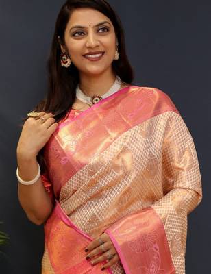 Woven design zari kanjeevaram saree 4