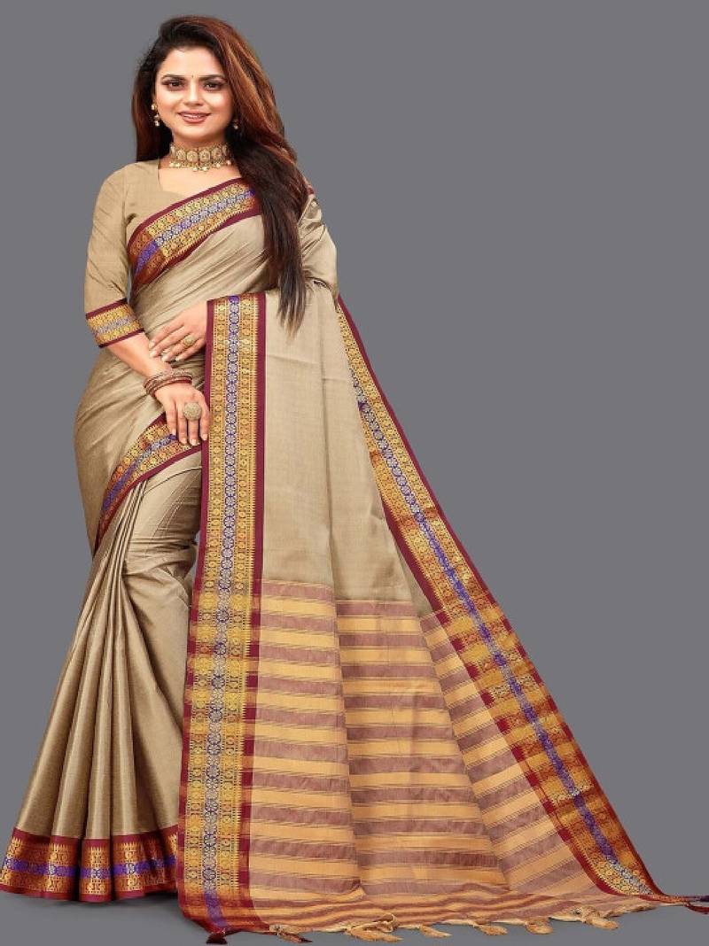 Woven design zari mysore silk saree