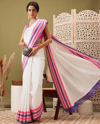 Zari kasavu saree with blouse piece 1
