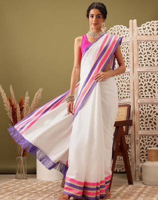 Zari kasavu saree with blouse piece 2
