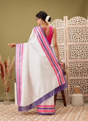 Zari kasavu saree with blouse piece 3