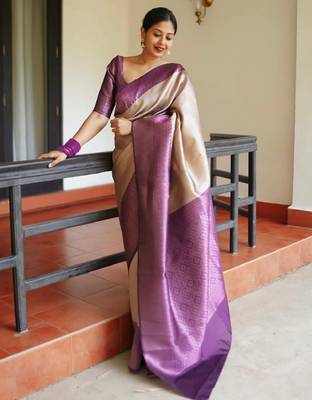 Woven design zari kanjeevaram saree 1