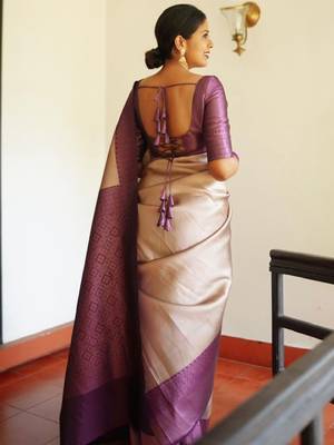 Woven design zari kanjeevaram saree 2