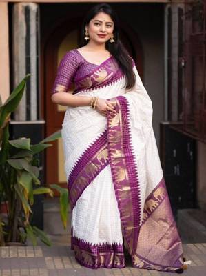 Woven design zari kanjeevaram saree 1