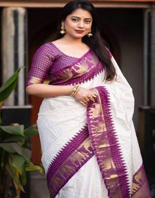 Woven design zari kanjeevaram saree 2