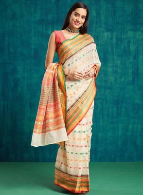 Traditional kanjivaram pattu zari border saree 2