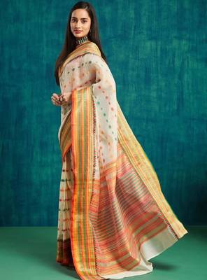 Traditional kanjivaram pattu zari border saree 3